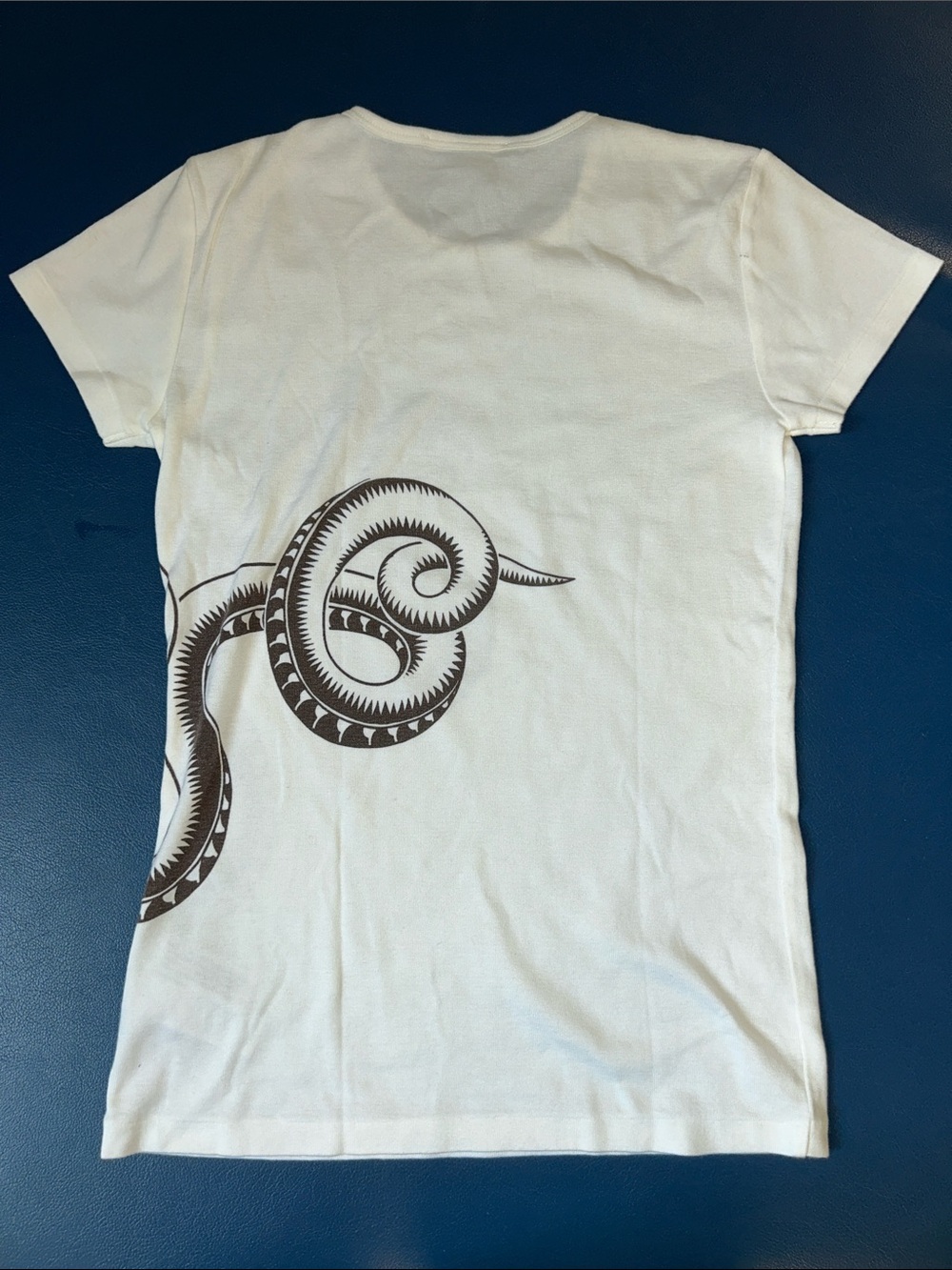 Ralph Lauren Black Label sz S White Sleeveless Tank Top - Crew Neck snake motif - Picture 5 of 5
